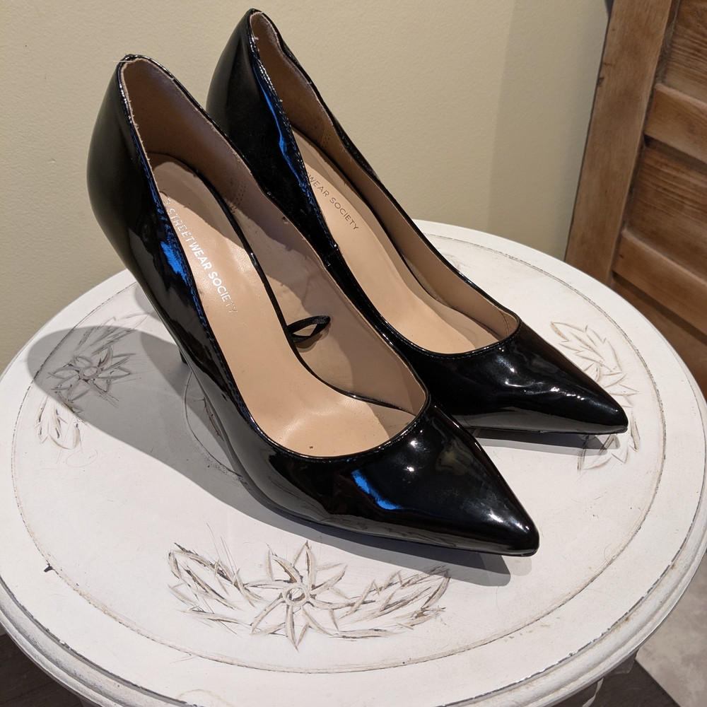 Streetwear Society Black Patent Heels